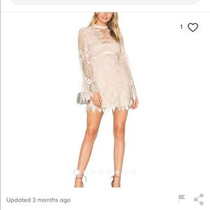 Free People deco lace mini dress short sleeve